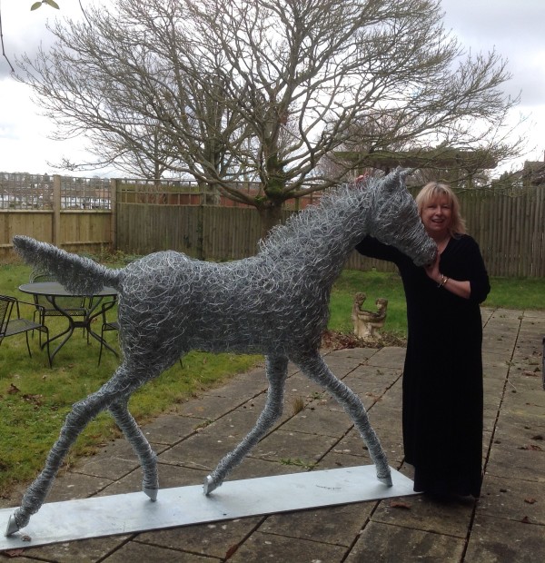 Jill and foal sculpture