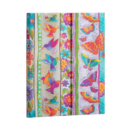 Hummingbirds & Flutterbyes Ultra Lined Hardcover Journal (Wrap Closure)
