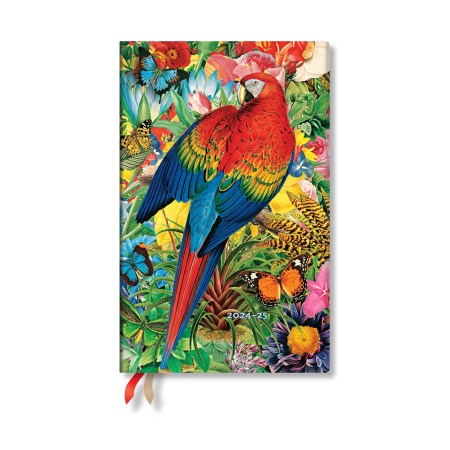 Tropical Garden (Nature Montages) Mini 12-month Day-at-a-time Hardback Dayplanner 2025 (Elastic Band Closure)