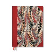 Rubedo (Cockerell Marbled Paper) Ultra 12-month Day-at-a-time Softcover Flexi Dayplanner 2025 (Elastic Band Closure)