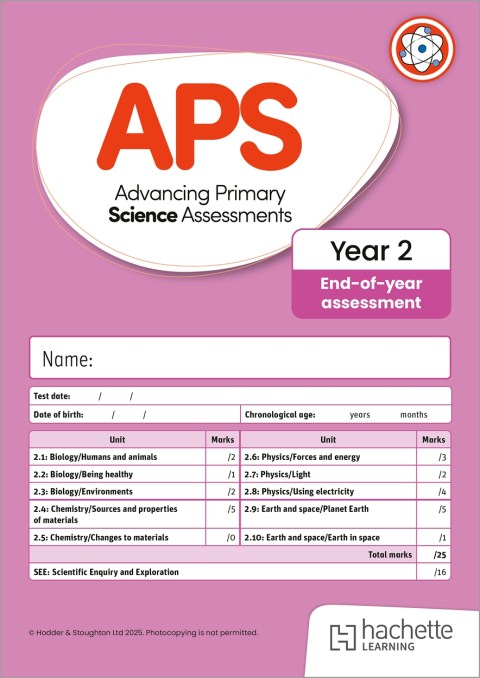 Advancing Primary Science Assessments, Year 2 End-of-Year Assessment, 10pk