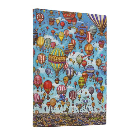 2027 Balloon Festival (Pierre the Maze Detective) Midi 18-Month Softcover Dayplanner (Elastic Band Closure) Horizontal
