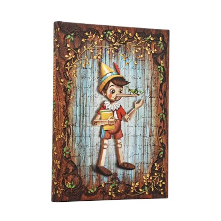 Carlo Collodi, Pinocchio (Fairy Tale Collection) Midi Unlined Hardcover Journal (Elastic Band Closure)