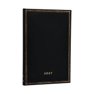 2027 Black Edition Maxi 12-Month Hardcover Dayplanner (Elastic Band Closure) Horizontal