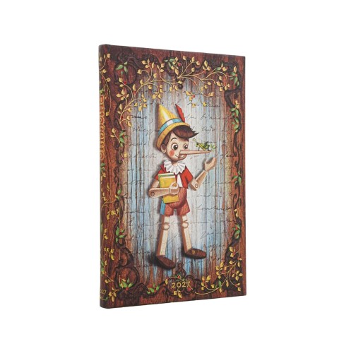 2027 Carlo Collodi, Pinocchio (Fairy Tale Collection) Maxi 12-Month Hardcover Dayplanner (Elastic Band Closure) Vertical