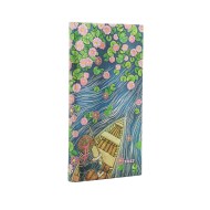 2027 Lotus River (Living with Yuko) Slim 12-Month Hardcover Dayplanner (Elastic Band Closure) Horizontal