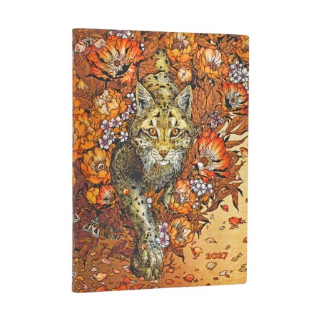 2027 Lynx Rising (Erica Williams Art) Midi 12-Month Softcover Dayplanner (Elastic Band Closure) Vertical