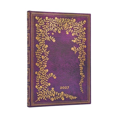 2027 New York Rose (Gilded Age) Midi 12-Month Hardcover Dayplanner (Elastic Band Closure) Verso