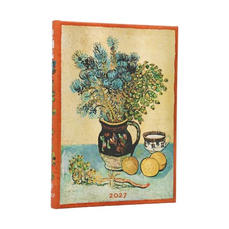 2027 Van Gogh’s Still Life Midi 12-Month Hardcover Dayplanner (Elastic Band Closure) Vertical