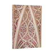 2027 Vault of the Milan Cathedral (Burgundy) (Duomo di Milano) Midi 12-Month Softcover Dayplanner (Elastic Band Closure) Vertical