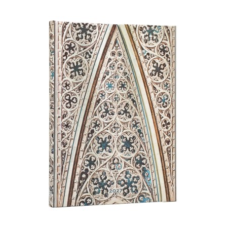 2027 Vault of the Milan Cathedral (Duomo di Milano) Midi 12-Month Hardcover Dayplanner (Wrap Closure) Horizontal