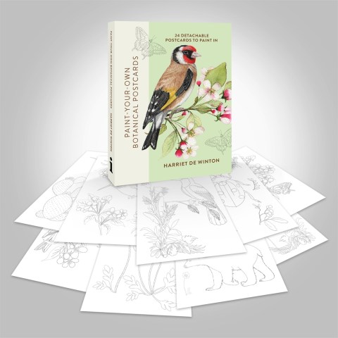 Paint-Your-Own Botanical Postcards
