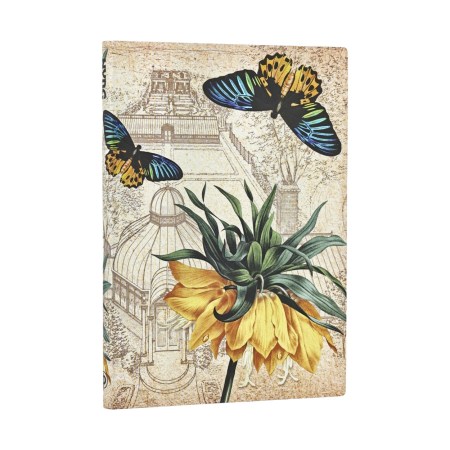 Golden Fritillaria Midi Unlined Softcover Journal (Elastic Band Closure)