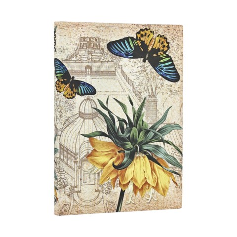 Golden Fritillaria Midi Unlined Softcover Journal (Elastic Band Closure)